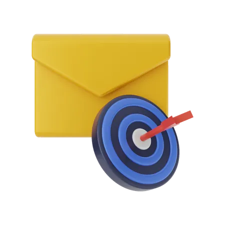 Mail With Target  3D Illustration