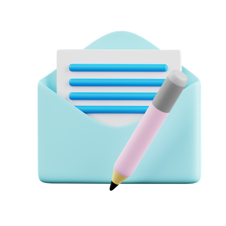 Mail Writting  3D Icon