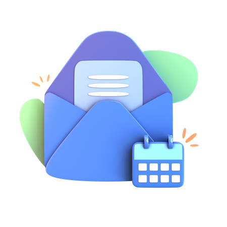 Mail-Zeitplan  3D Icon