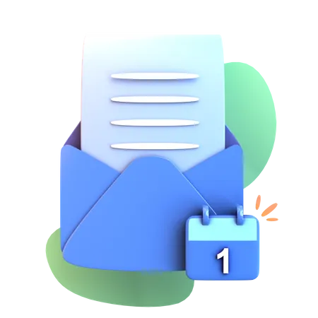 Mail-Zeitplan  3D Icon