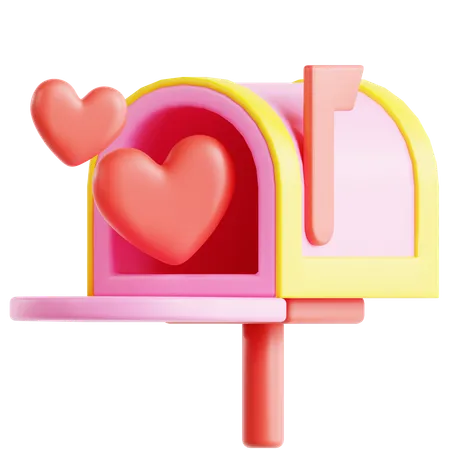 Love Mailbox 3 D Icon 3D Icon