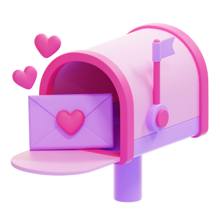 Mailbox Heart  3D Icon