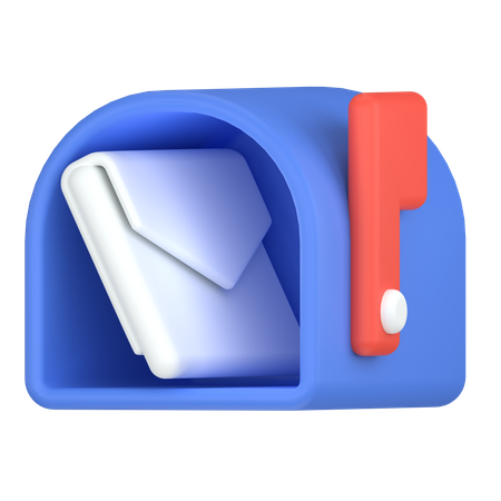 Mailbox with email  3D Icon