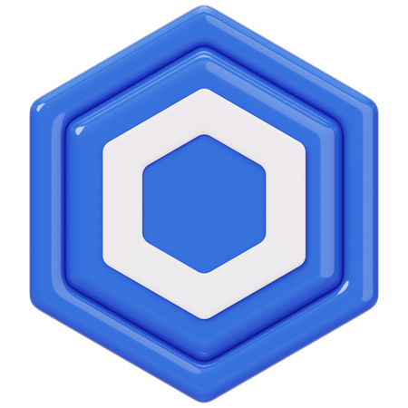 Chainlink (LINK) Bagde  3D Icon