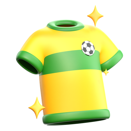 Maillot de football jaune  3D Icon