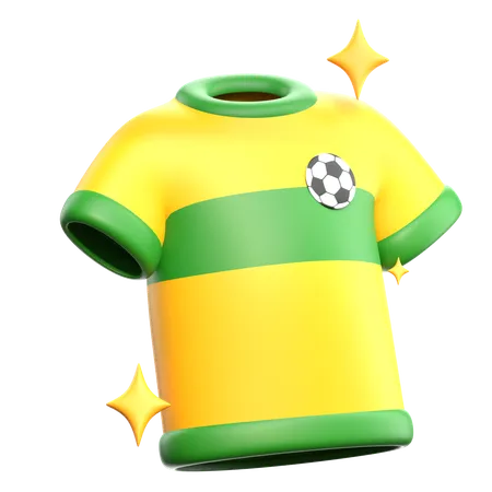 Maillot de football jaune  3D Icon