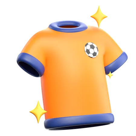 Maillot de football orange  3D Icon