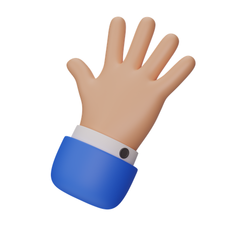 Main avec les doigts écartés  3D Icon