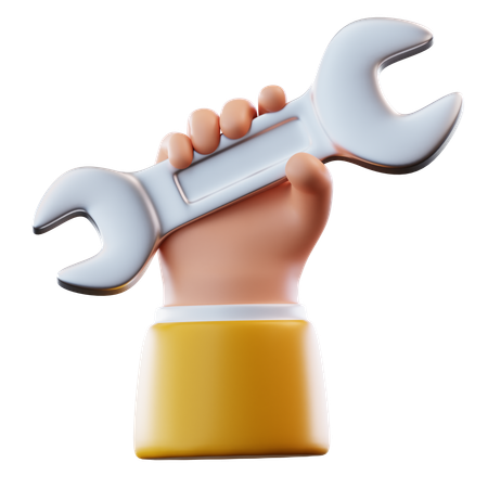 Main avec une clé  3D Icon