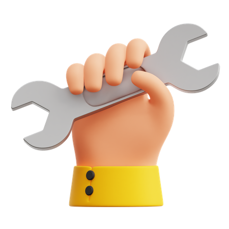 Main avec une clé  3D Icon