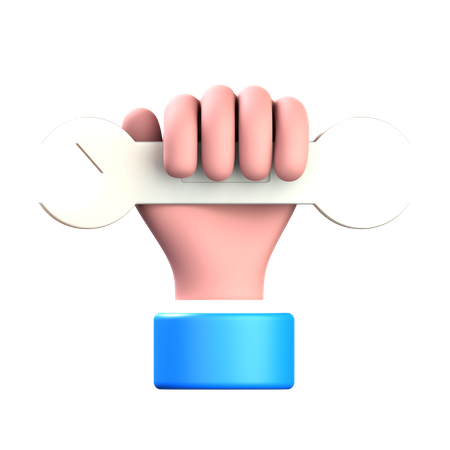 Main avec une clé  3D Icon
