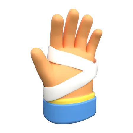 Main blessée  3D Illustration