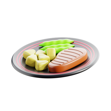 Main Course  3D Icon