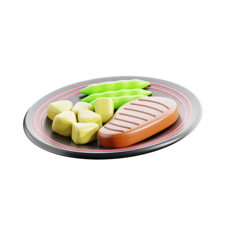 Main Course  3D Icon