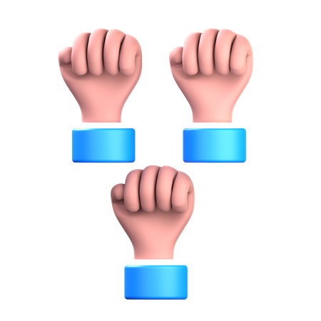 Main de poing  3D Icon