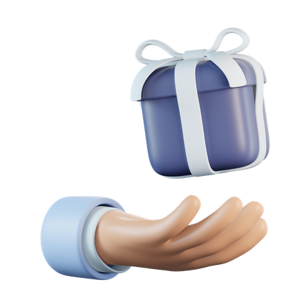 Main donnant un cadeau  3D Icon