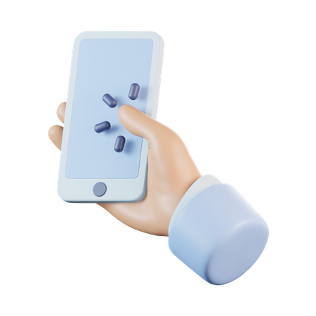 Main en cliquant sur un téléphone  3D Icon