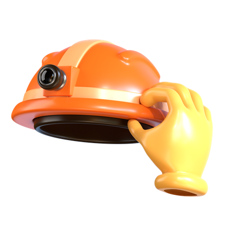 Main et casque  3D Icon