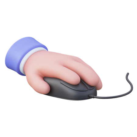 Main et souris d'ordinateur  3D Icon