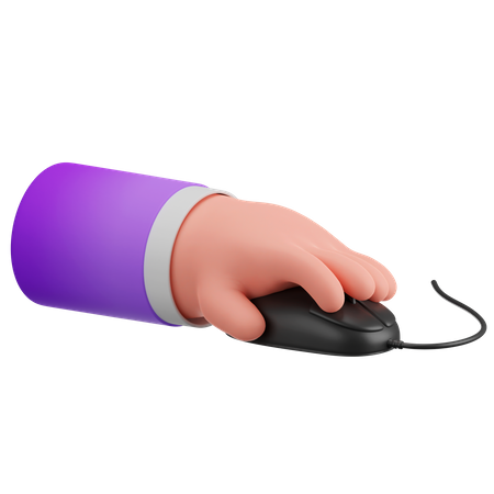Main et souris d'ordinateur  3D Icon