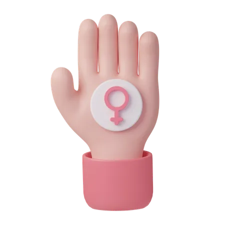 Main féminine  3D Icon