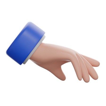 Main paume vers le bas  3D Icon