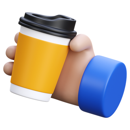 Main tenant du café  3D Icon