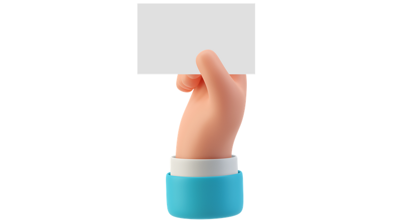 Main tenant du papier  3D Icon