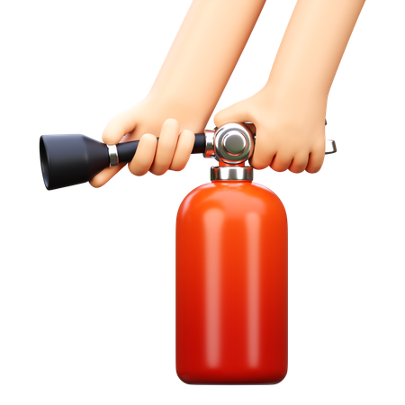 Main tenant pour éteindre le feu  3D Icon