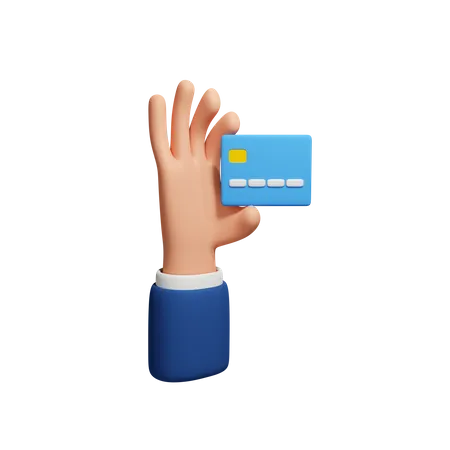 Main tenant la carte de paiement  3D Icon