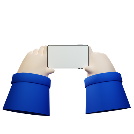 Main tenant un téléphone intelligent avec écran vide  3D Icon