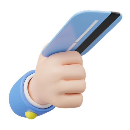 Main tenant une carte de crédit  3D Icon