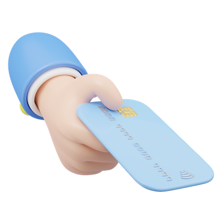 Main tenant une carte de crédit  3D Icon