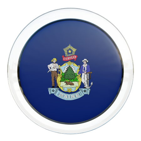 Maine Flag  3D Icon