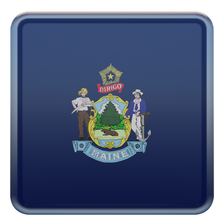 Maine-Flagge  3D Icon