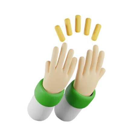Mains en prière  3D Icon