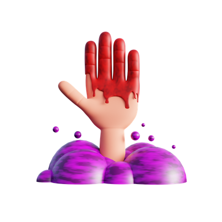 Mains ensanglantées  3D Icon