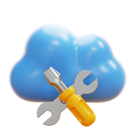 Maintenance du cloud  3D Icon