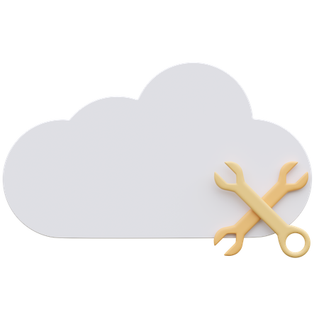Maintenance du cloud  3D Icon
