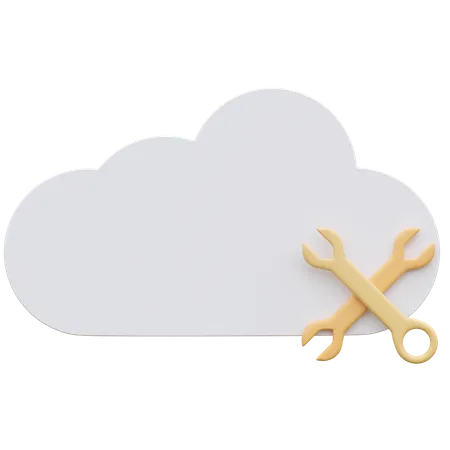 Maintenance du cloud  3D Icon