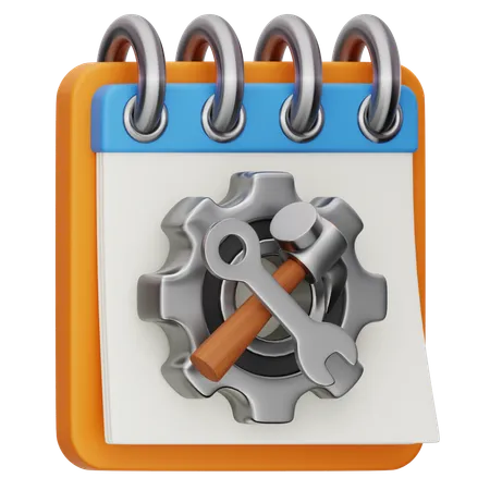 Maintenance Date  3D Icon