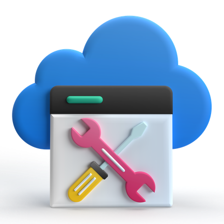 Maintenance du cloud  3D Icon