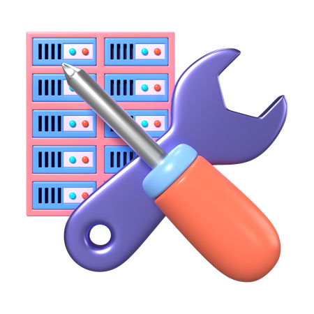 Maintenance du serveur  3D Icon