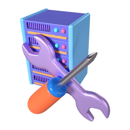 Maintenance du serveur  3D Icon