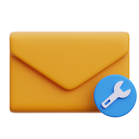 Maintenance des e-mails  3D Icon