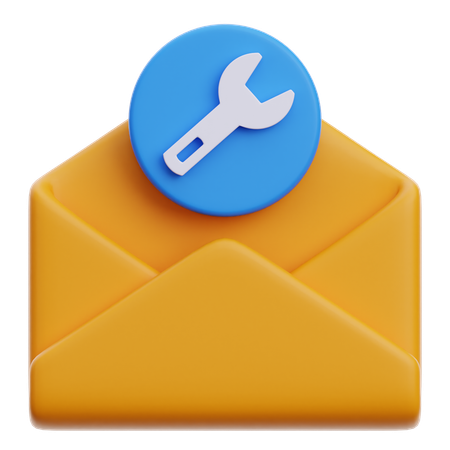 Maintenance des e-mails  3D Icon