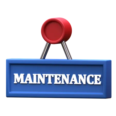Maintenance Sign  3D Icon