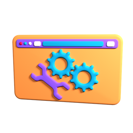 Maintenance Web  3D Icon