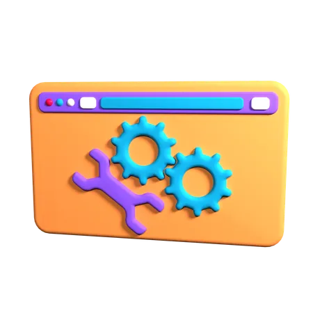 Maintenance Web  3D Icon