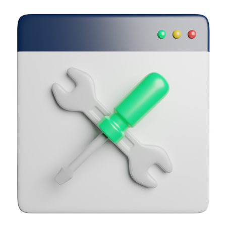 Maintenance Web  3D Icon